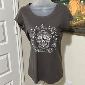 Sugar Skull Distressed Tee